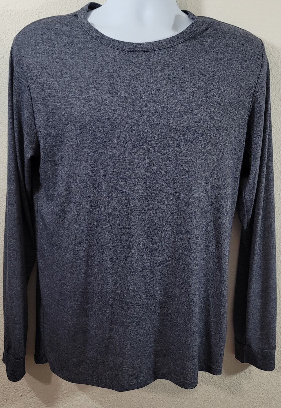 32 Degree Blue Heathered Crew Neck Weatherproof Shirt Medium Lightweight Stretch
